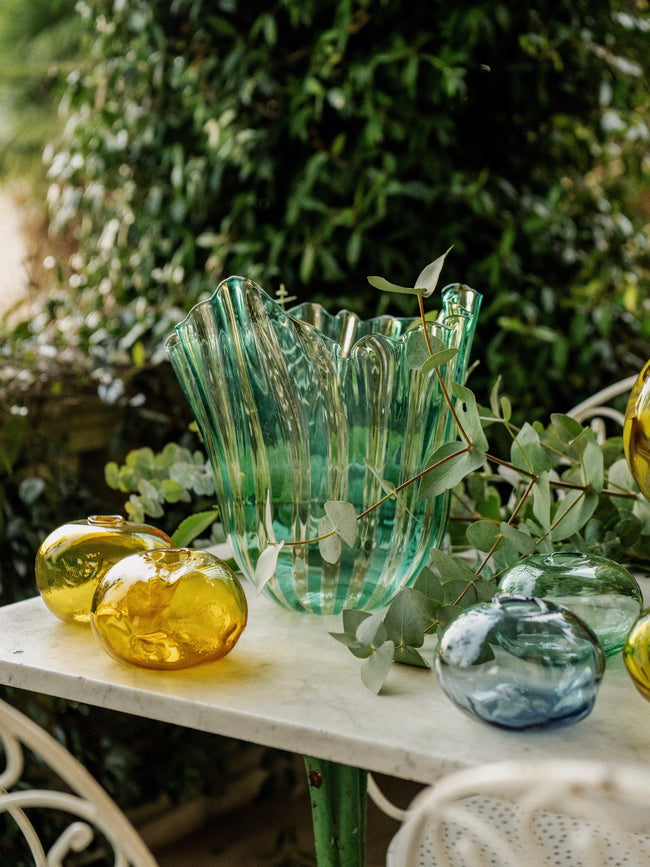 Vogel Studio - Hand-Blown Glass Bud Vase (5in/13cm) - Yellow - ABASK