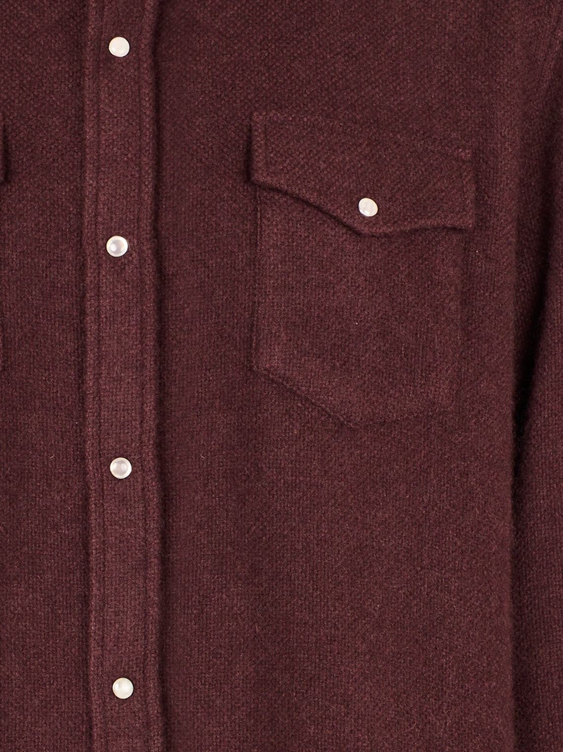 God's True Cashmere - Claret Cashmere Shirt | Size: L - Red - ABASK