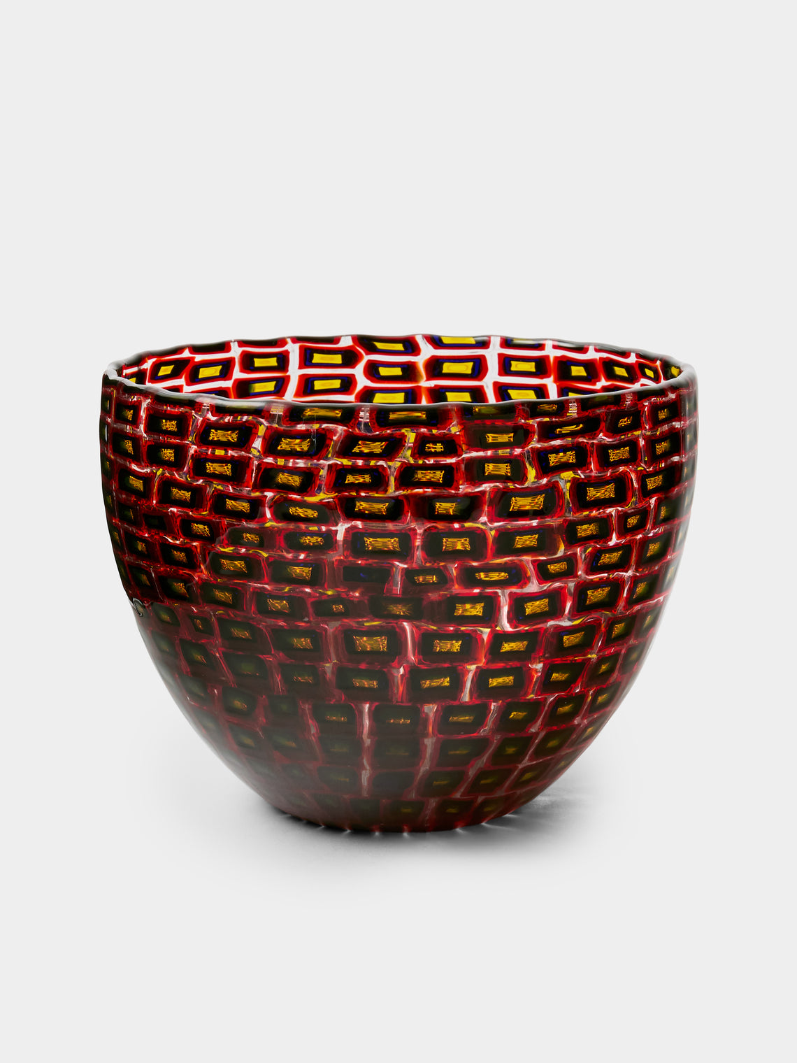 Venini - 1940 Carlo Scarpa Romane Murrine Murano Glass Vase (8in/21cm) - Multiple - ABASK - 