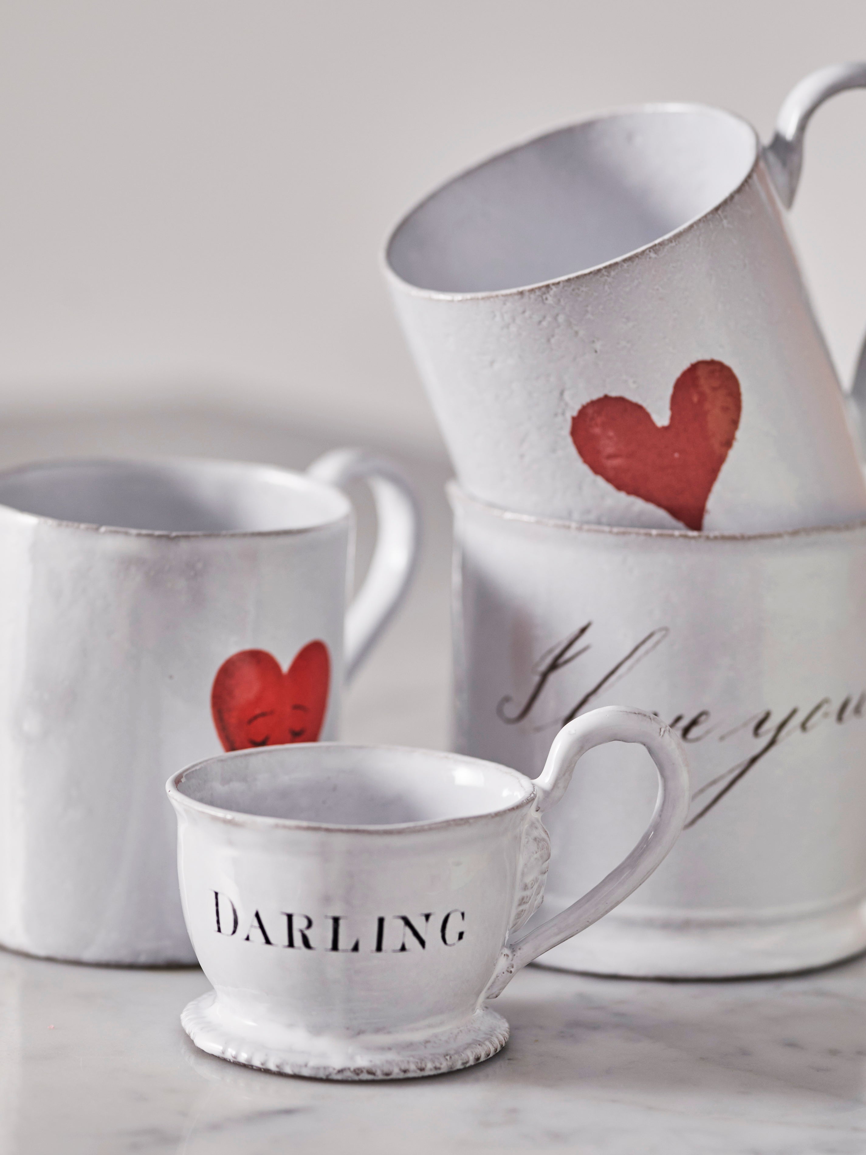 White Darling Hand-Glazed Ceramic Teacup (Set of 2) by Astier de Villatte