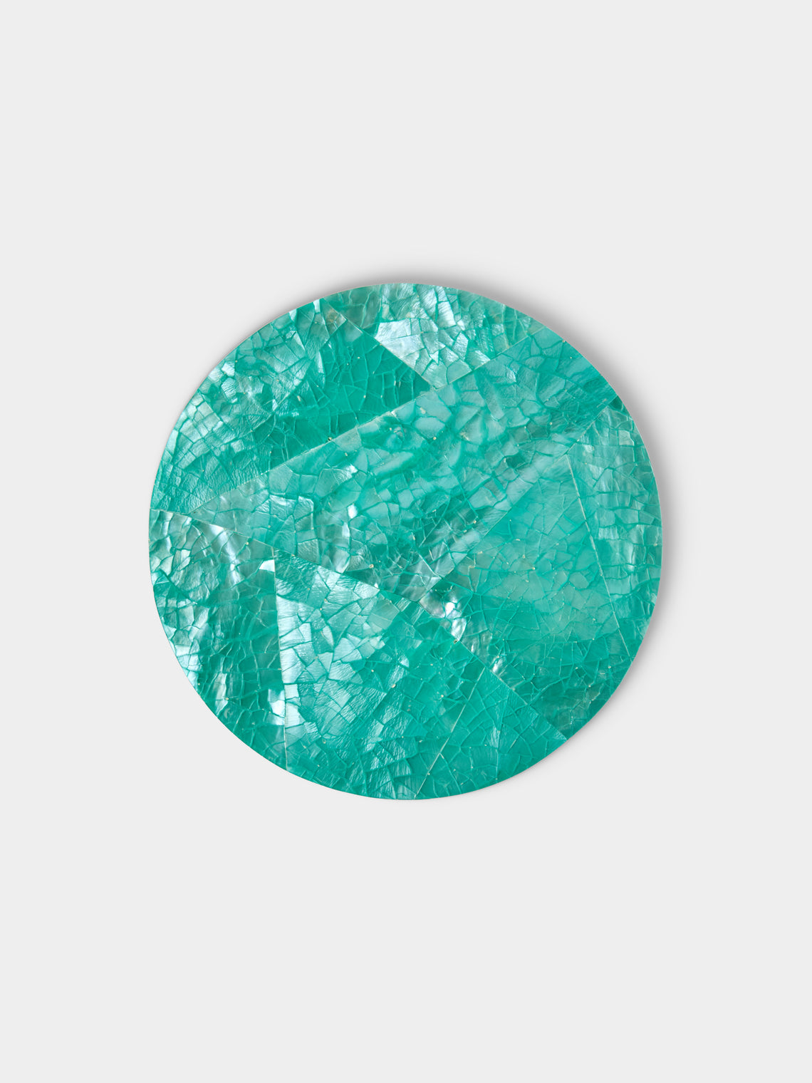 Objet Luxe - Mother-of-Pearl Coasters (Set of 6) - Blue - ABASK
