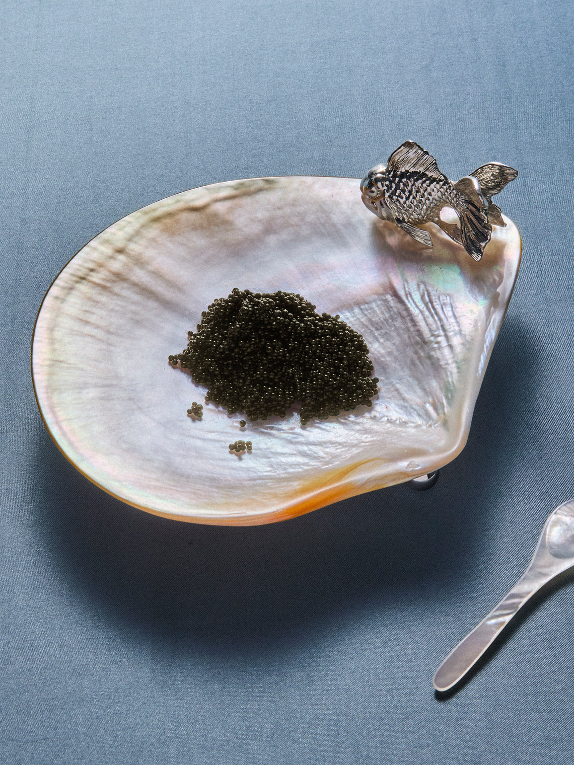 Objet Luxe - Oranda Silver-Plated and Mother-of-Pearl Plate - Cream - ABASK