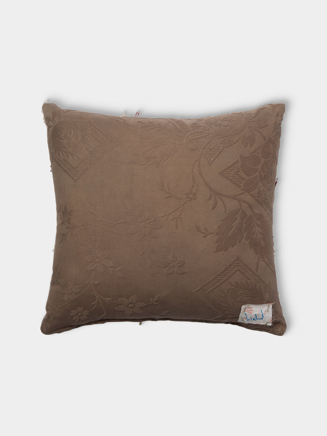 By Walid - 19th-Century Needlepoint Wool, Linen and Cotton Cushion (19.5in/50cm) - Multiple - ABASK