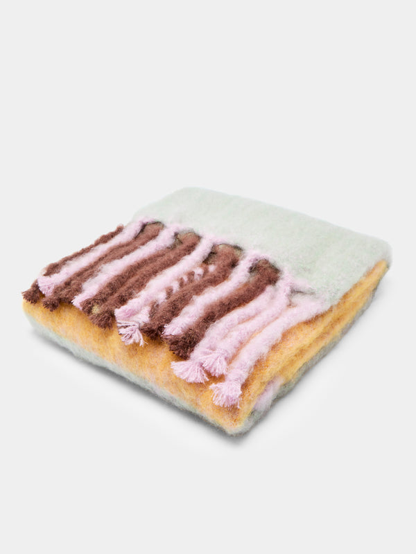 Lena Rewell - Handwoven Mohair Check Blanket -  - ABASK