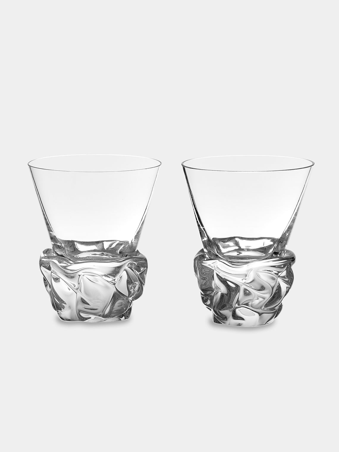 NasonMoretti - Archive Revival 1965 Hand-Blown Murano Shot Glasses (Set of 2) - Clear - ABASK 