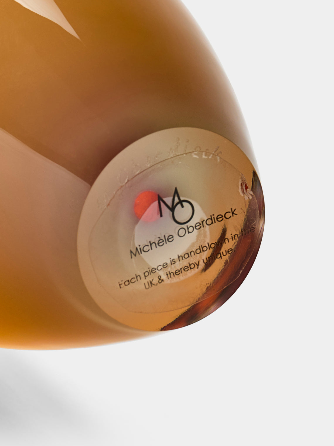 Michele Oberdieck - Archive Cinnamon Cigarillo Hand-Blown Glass Vase (19in/48cm) - Orange - ABASK