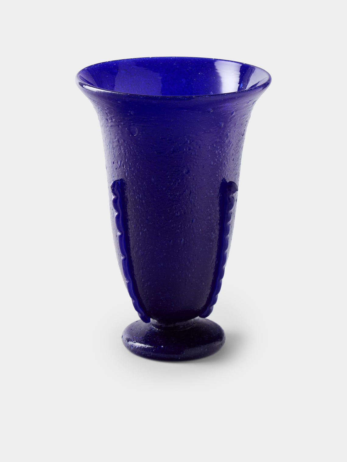 Antique and Vintage - 1950s Seguso Pulegoso Glass Vase (11in/28cm) - Blue - ABASK - 