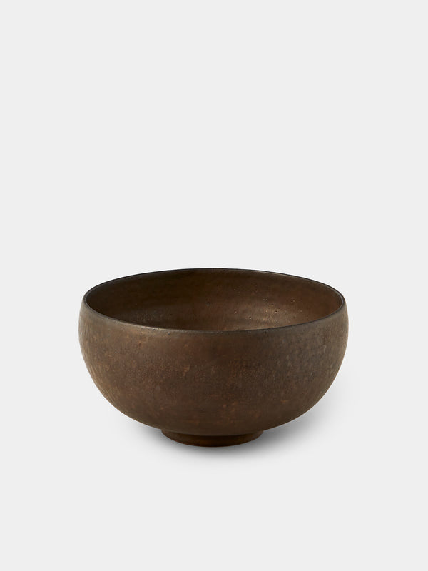 Shin Kibok - Concave Ceramic Large Noodle Bowls (Set of 4) - Brown - ABASK - 