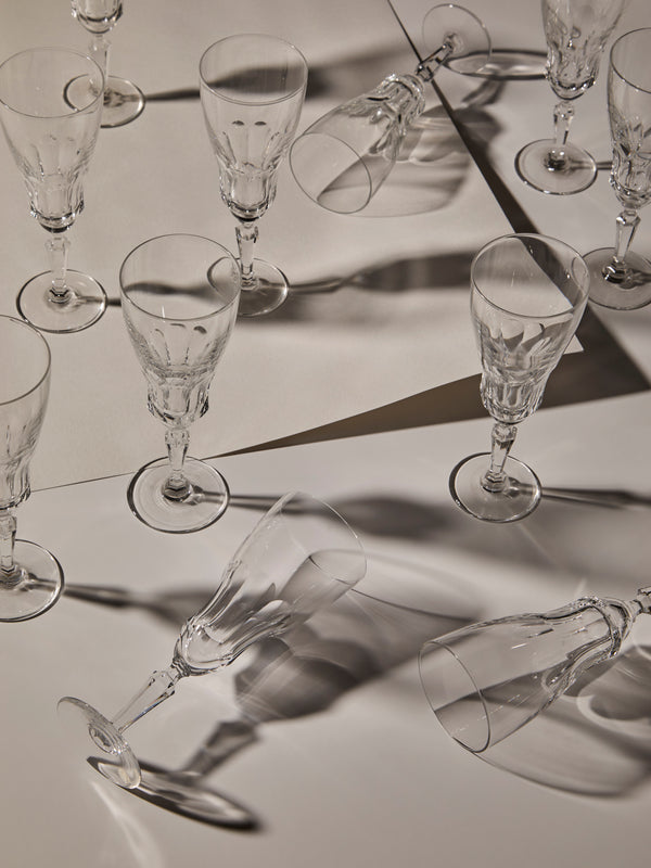 Antique and Vintage - 1950s Val Saint Lambert Crystal Champagne Flutes (Set of 12) -  - ABASK