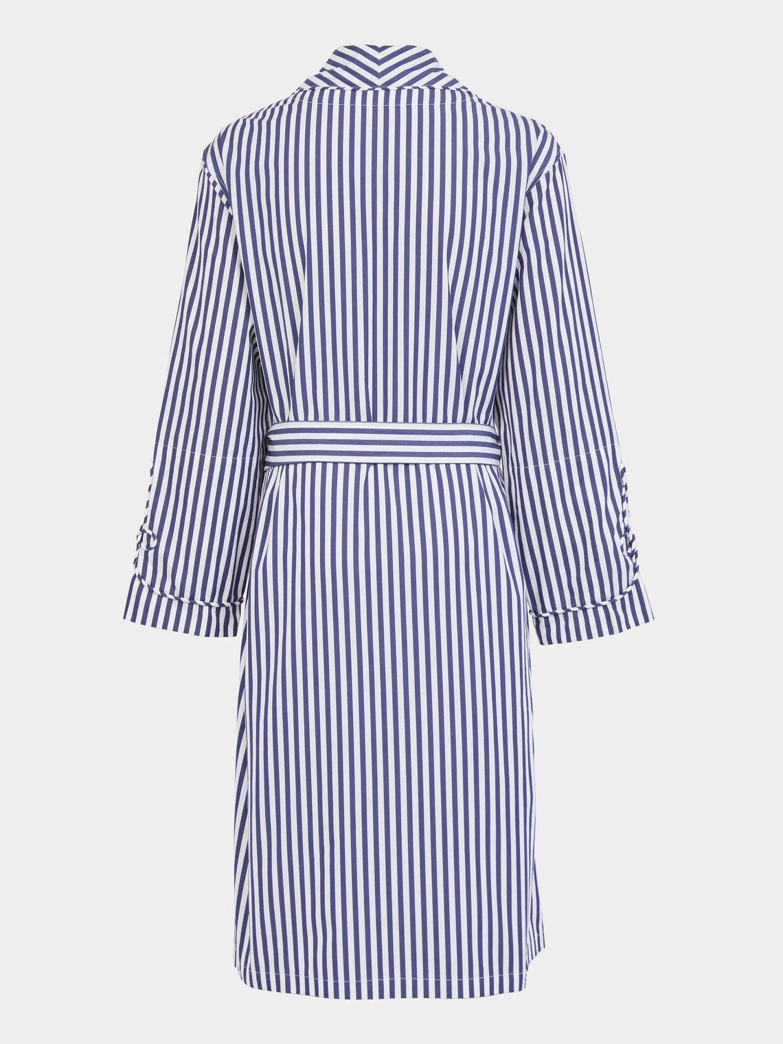 Sebline - Frogging Hand-Embroidered Cotton Robe - Blue - ABASK