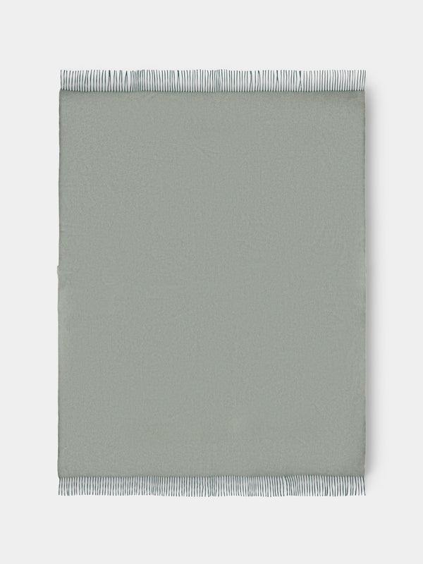 Begg x Co - Arran Cashmere Throw (72in/1.8m) - Green - ABASK - 