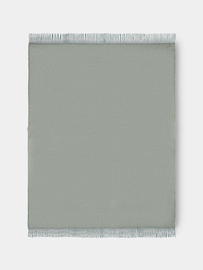 Begg x Co - Arran Cashmere Throw (72in/1.8m) - Green - ABASK - 