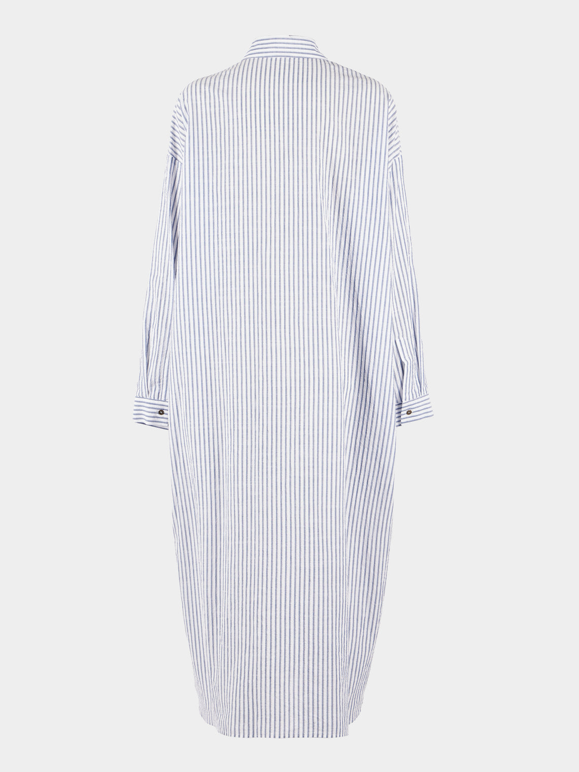 Dusan - Cotton Long Shirt Dress - Blue - ABASK