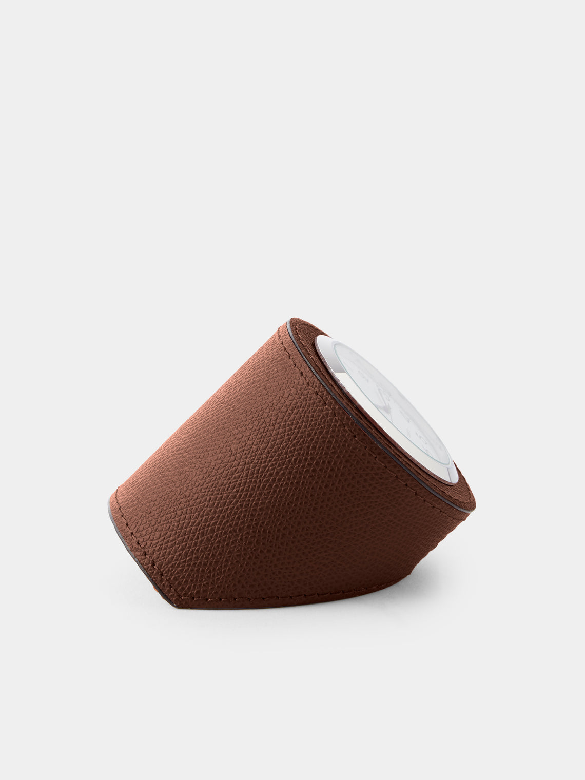 Giobagnara - Leather Desk Clock - Brown - ABASK