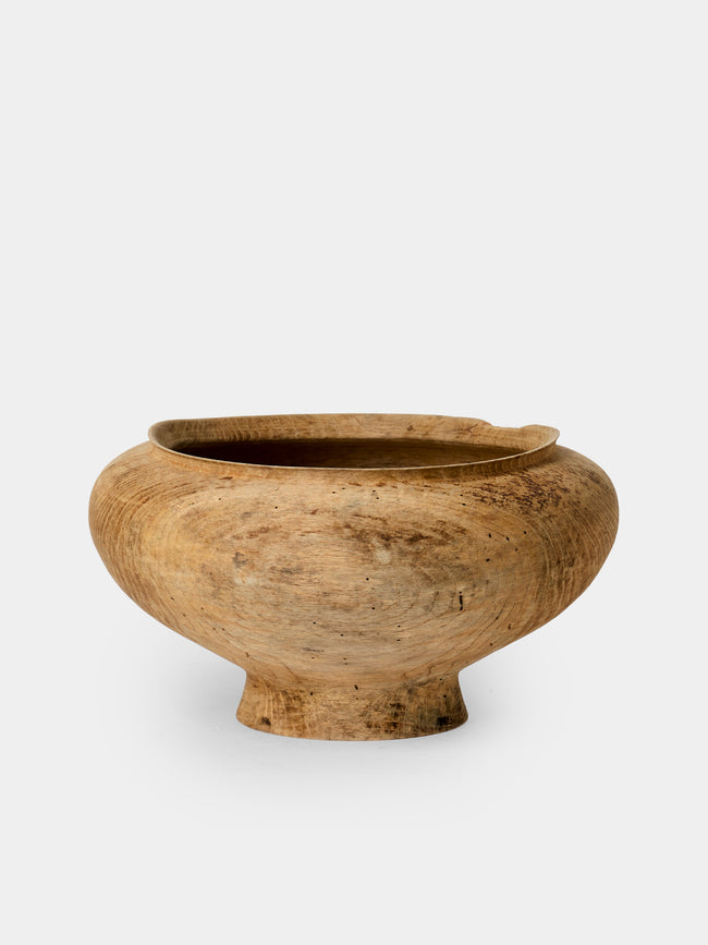 Iida Woodturning - Hand-Turned Oak Earth-Finish Bowl - Brown - ABASK - 