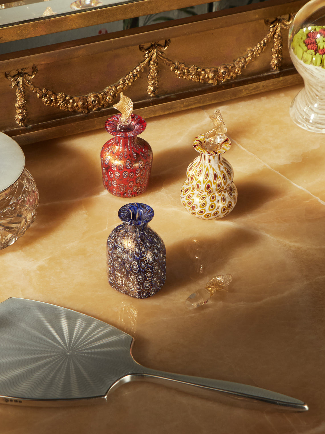 Antique and Vintage - Early 20th Century Bucella Cristalli Perfume Bottles (Set of 3) -  - ABASK