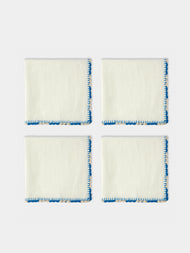 Anut Cairo - Luxor Hand-Crocheted Linen Napkins (Set of 4) - White - ABASK