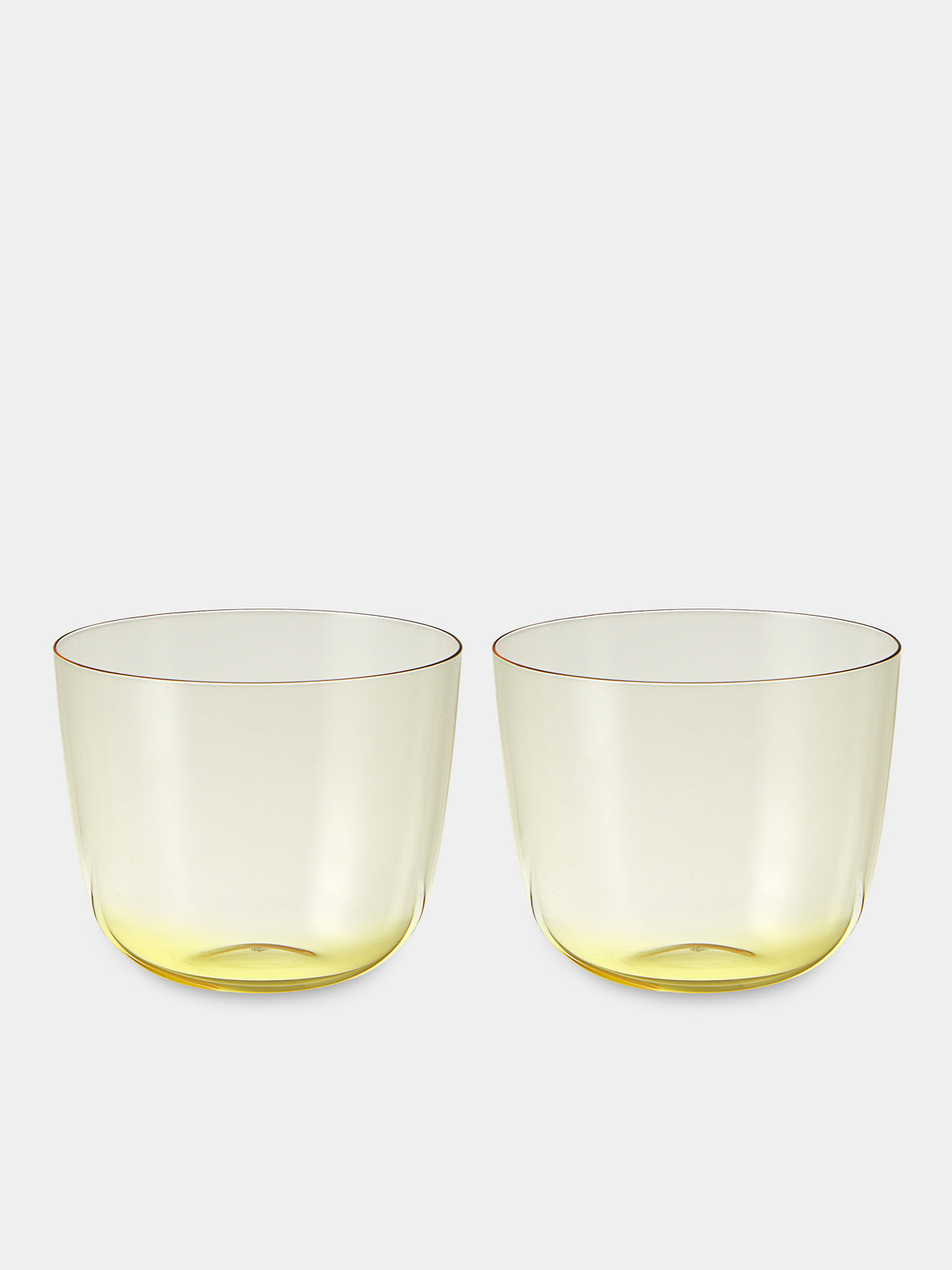 Lobmeyr - | Set of 2 | Alpha Crystal Tumblers - Yellow - ABASK