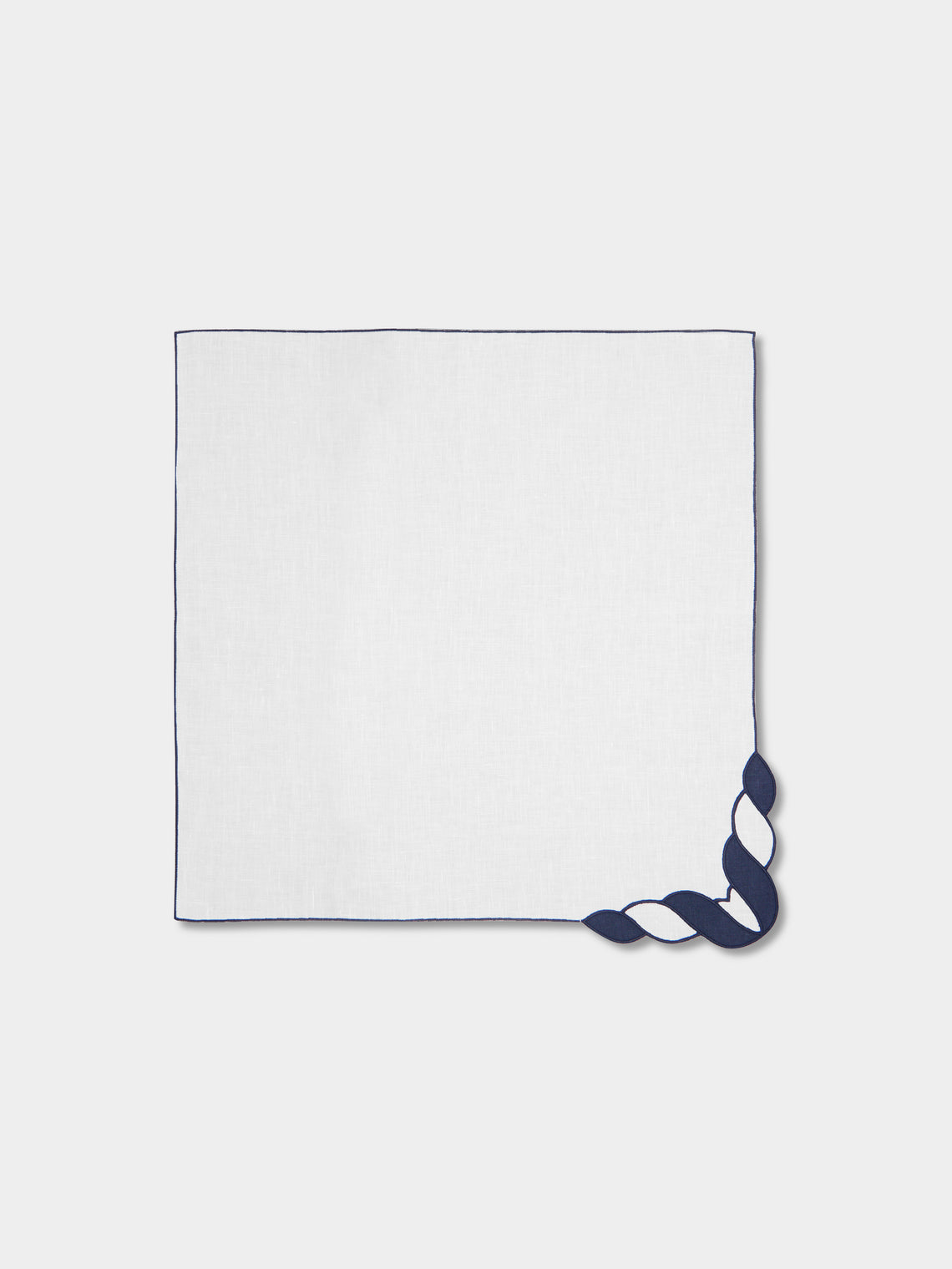 Los Encajeros - Granada Embroidered Linen Napkins (Set of 4) -  - ABASK