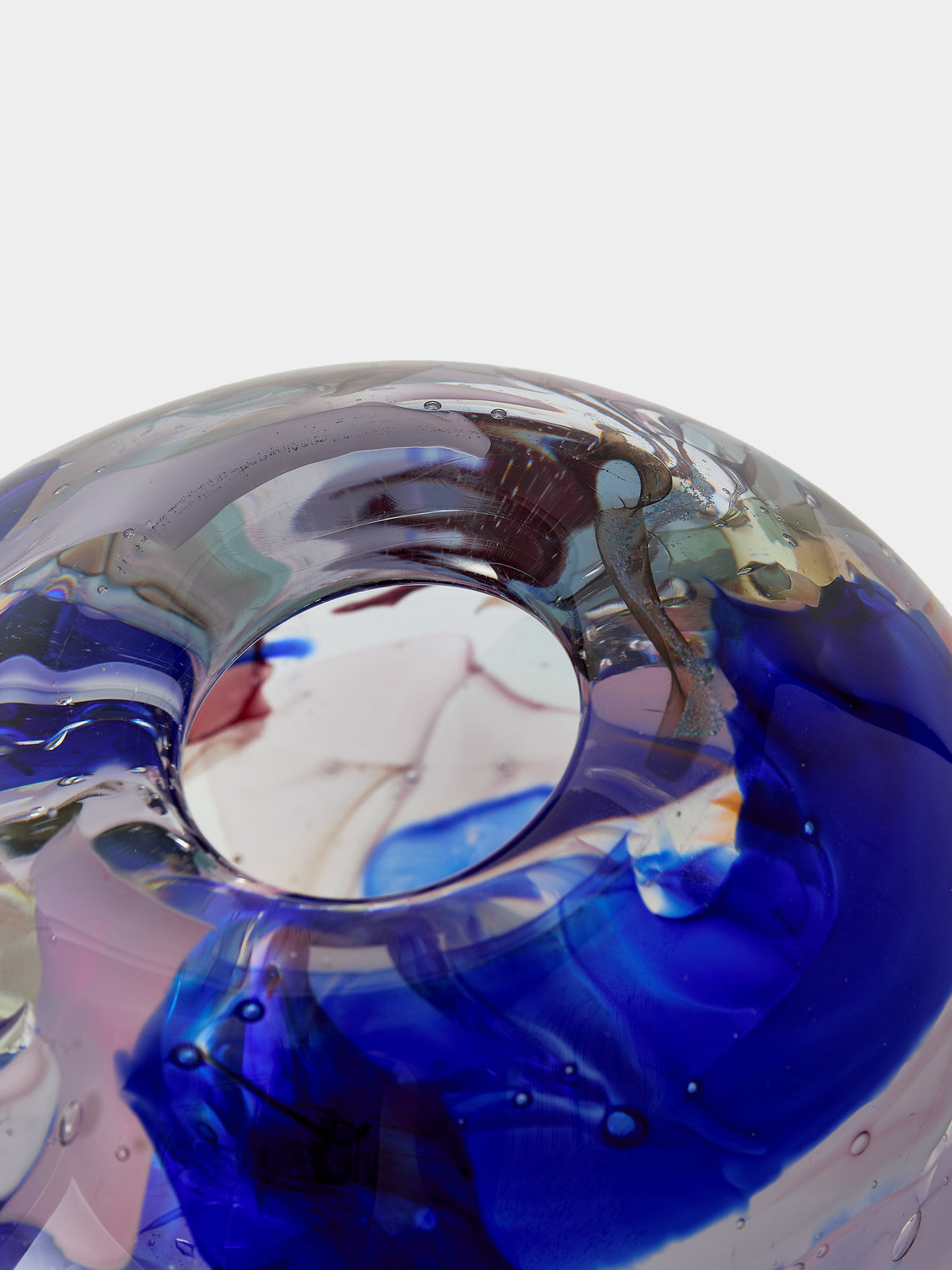 David Valner - Recovered History Hand-Blown Glass Vase (8.5in/22cm) - Multiple - ABASK