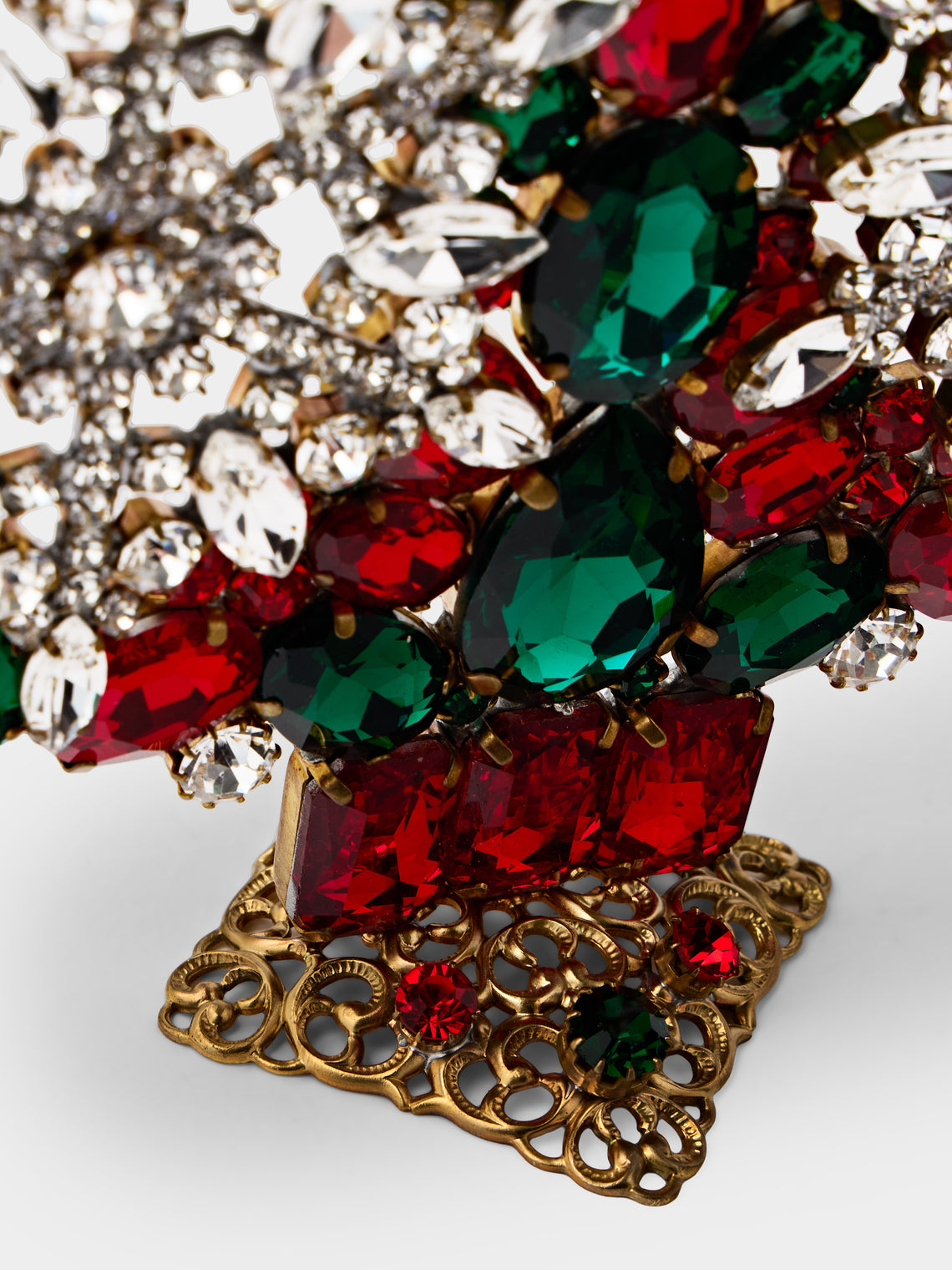 ABASK Decorations - Winter Wonderland Czech Crystal Tree - Red - ABASK