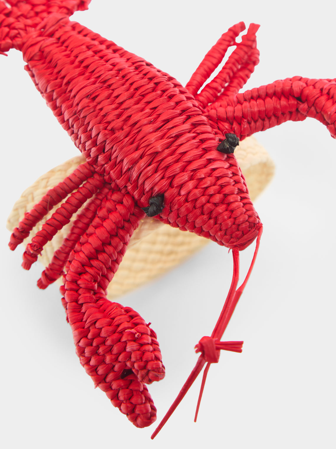 Coro Cora - Lobster Handwoven Iraca Palm Napkin Rings (Set of 4) -  - ABASK