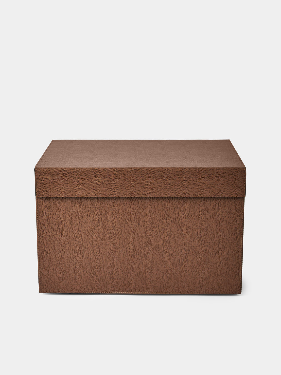 Giobagnara - Parma Leather Medium Closet Box - Brown - ABASK - 