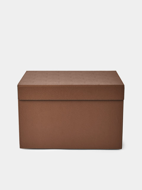Giobagnara - Parma Leather Medium Closet Box - Brown - ABASK - 