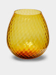 NasonMoretti - Macramé Hand-Blown Murano Glass Large Hurricane Candle Holder -  - ABASK - 