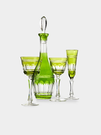 Cristallerie De Montbronn - Chenonceaux Hand-Blown Crystal Collection - Green - ABASK - 