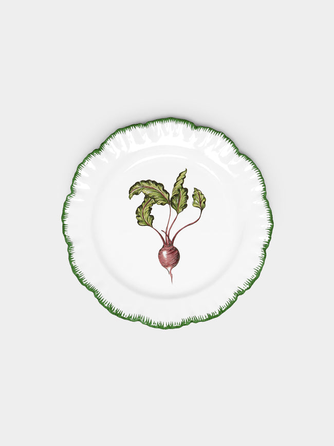 Atelier Soleil - Vegetable Garden Radish Hand-Painted Ceramic Side Plate -  - ABASK - 