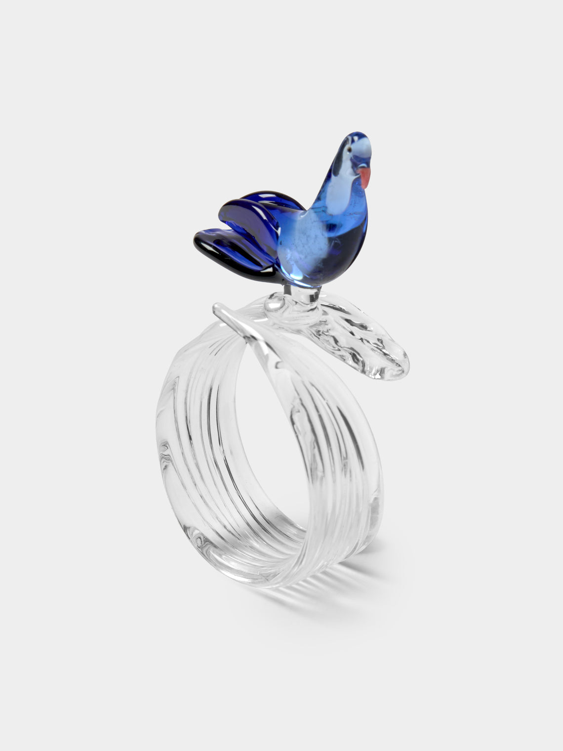 Casarialto - | Set of 6 | Tropical Birds Hand-Blown Glass Napkin Rings - Multiple - ABASK