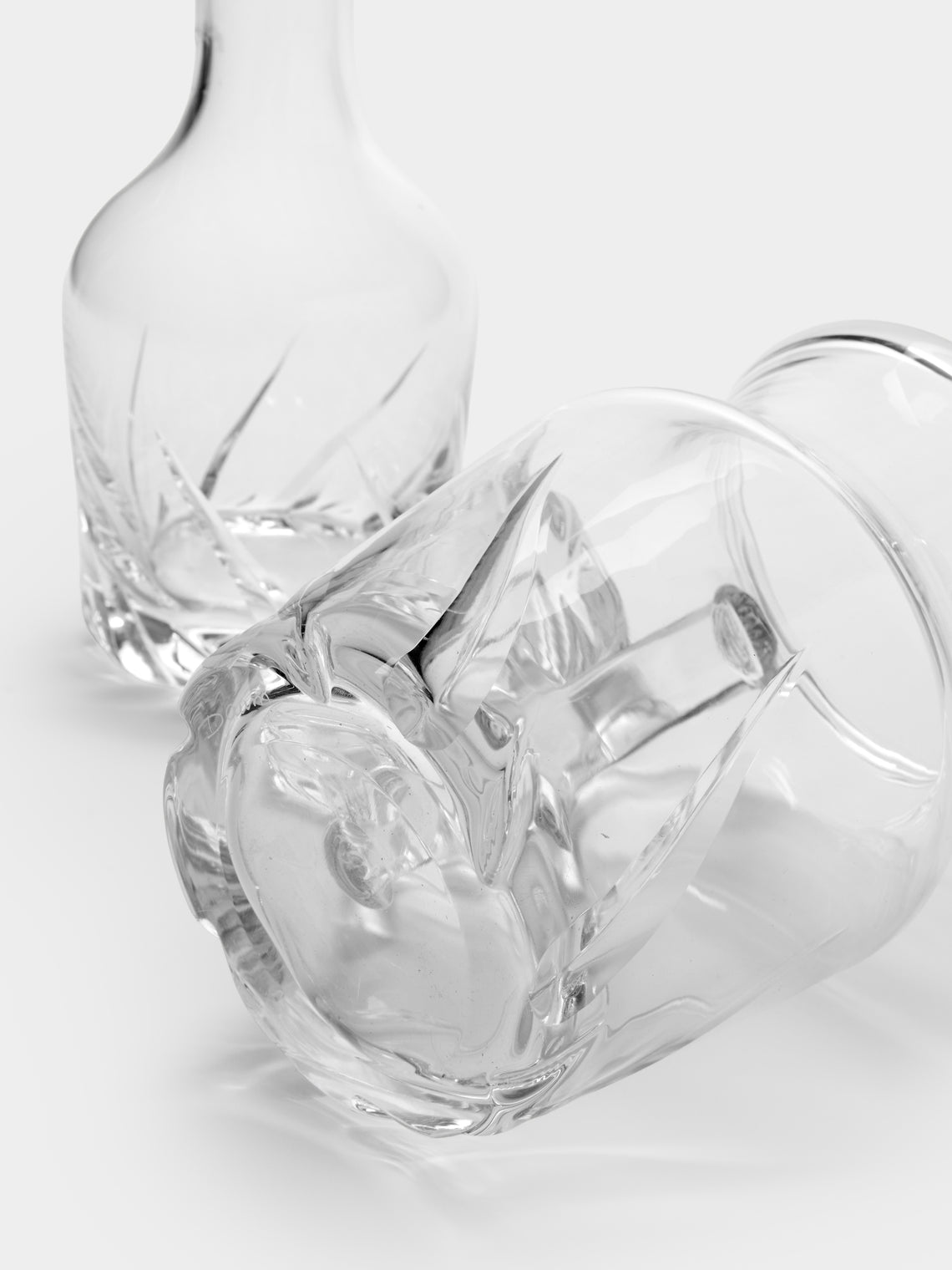 Antique and Vintage - 1980s Daum Crystal Jug and Decanter (Set of 2) - Clear - ABASK