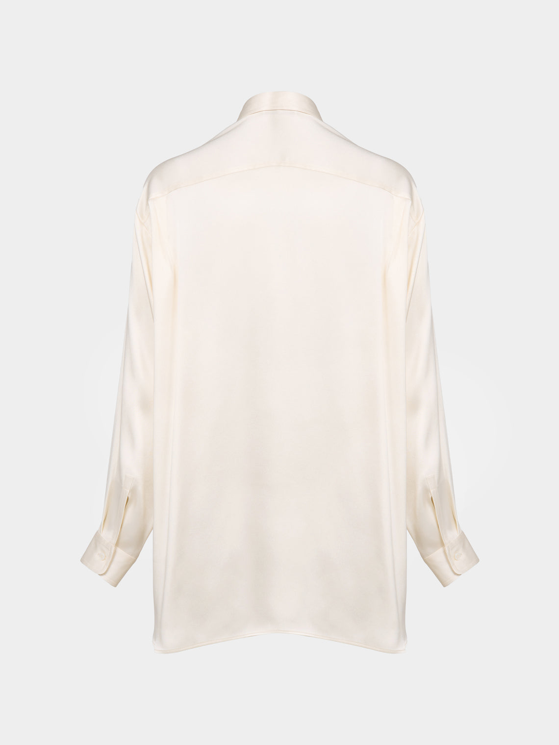 Dusan - Doppio Silk Shirt | Size: S - Cream - ABASK