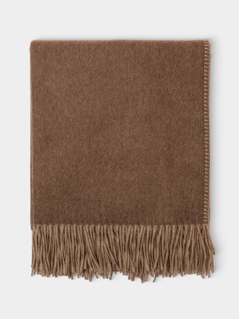 Alonpi - Melrose Cashmere Throw (75in/1.9m) - Camel - ABASK - 
