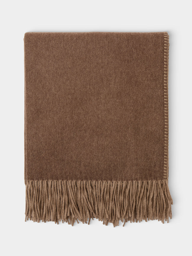 Alonpi - Melrose Cashmere Throw (75in/1.9m) - Camel - ABASK - 