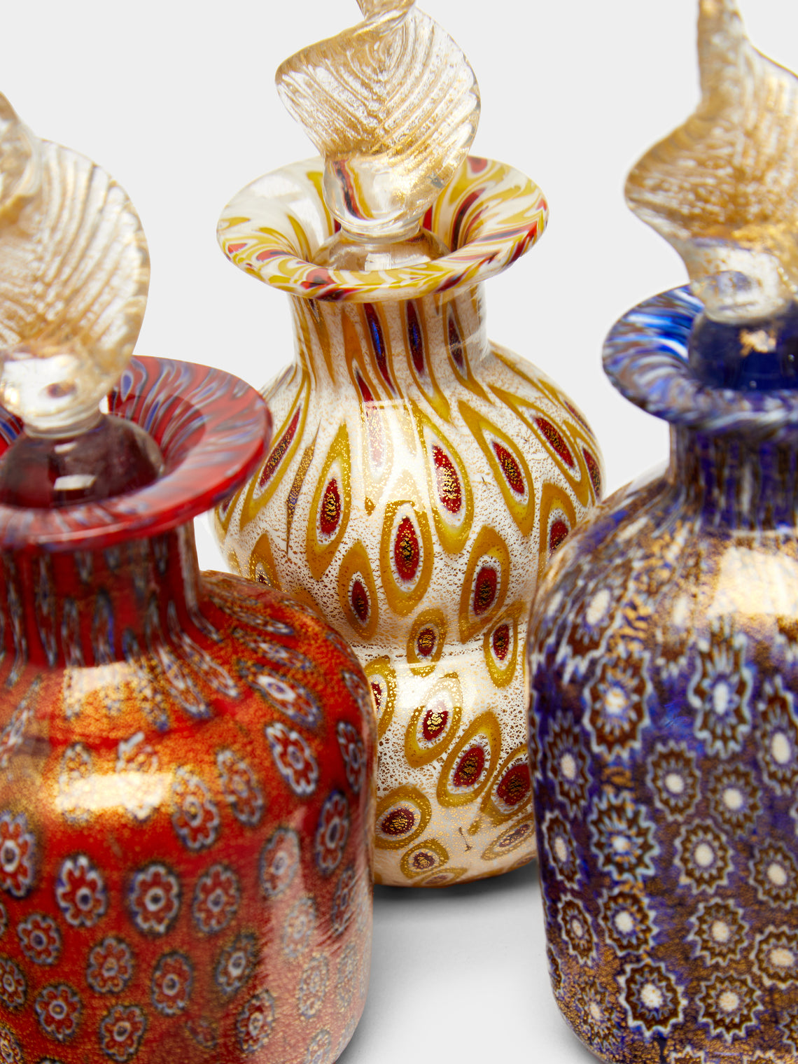 Antique and Vintage - Early 20th Century Bucella Cristalli Perfume Bottles (Set of 3) -  - ABASK