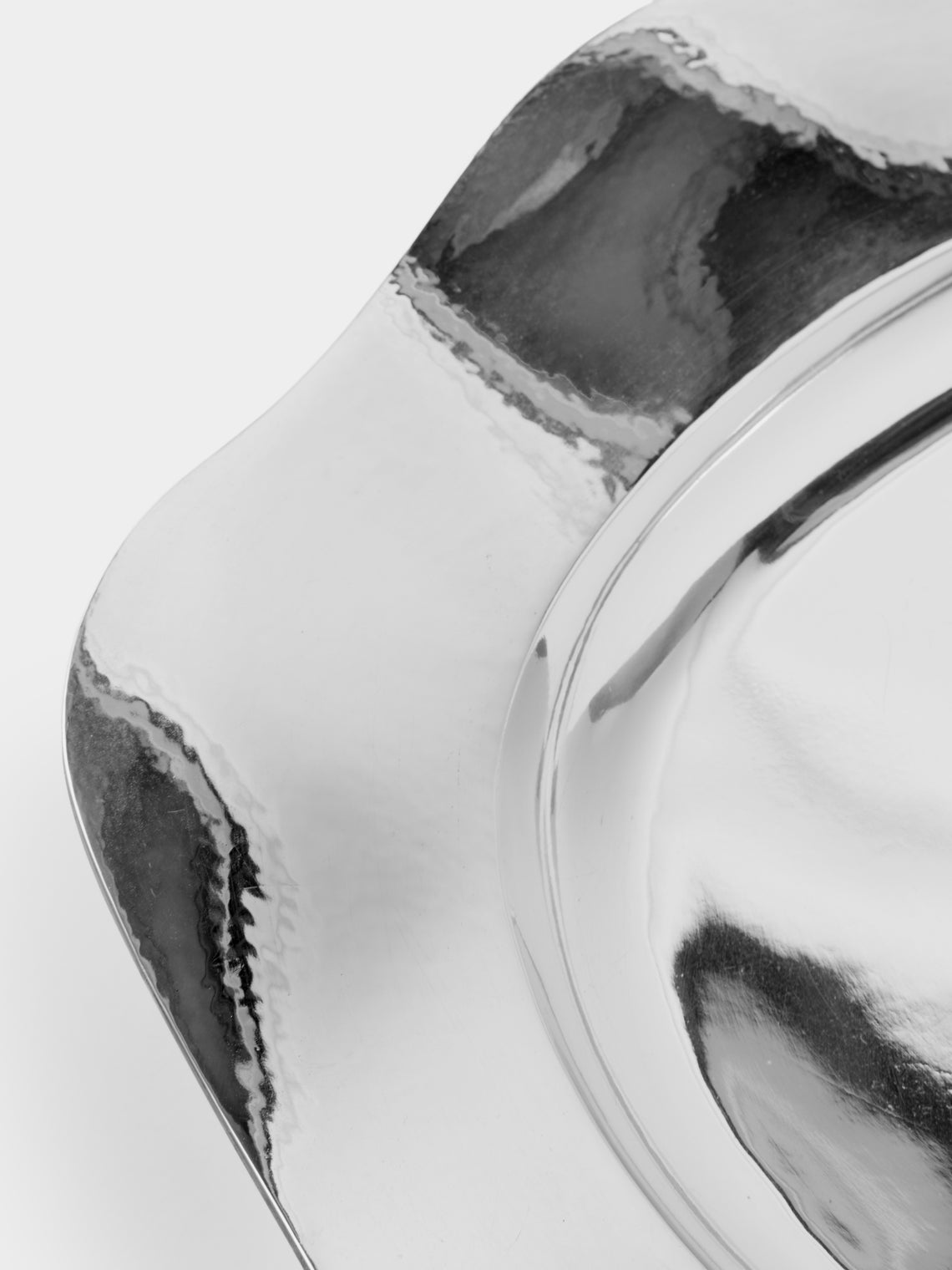 Antique and Vintage - 1930s Italian Solid Silver Scalloped Platter - Silver - ABASK