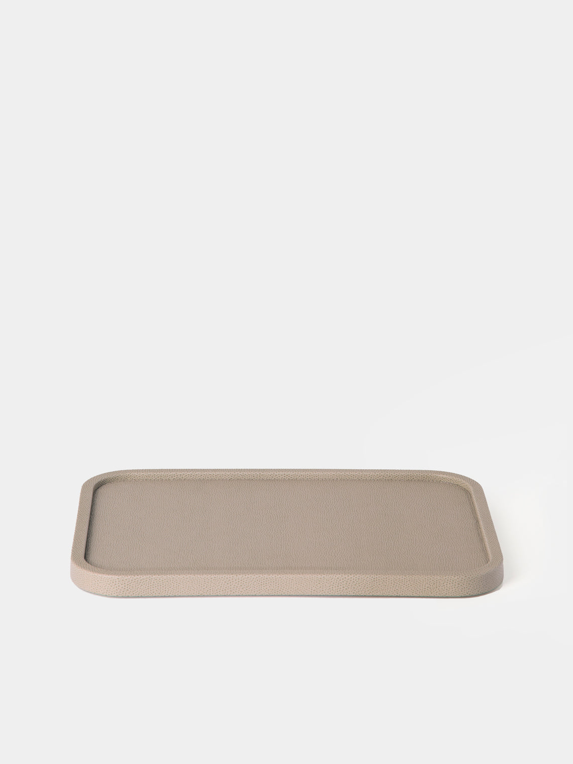 Giobagnara - Arcobaleno Leather Tray (12.5in/31.5cm) - Beige - ABASK