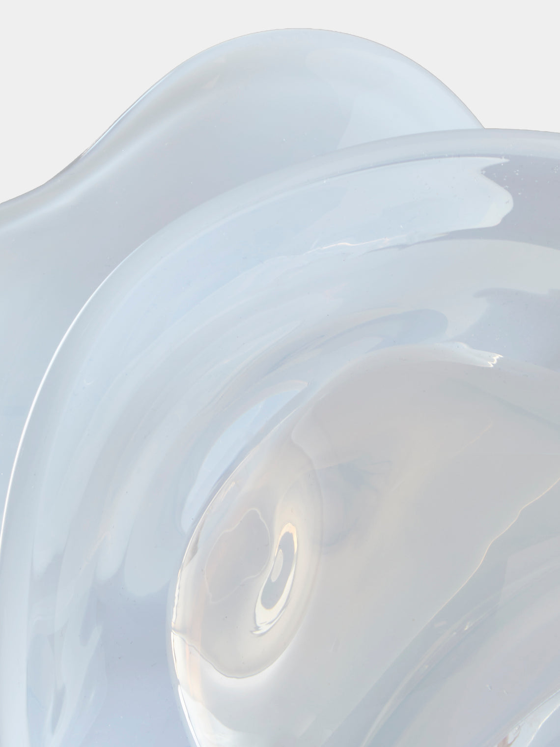 Oog Objects - 3 Hand-Blown Glass Vase (8in/21cm) - White - ABASK