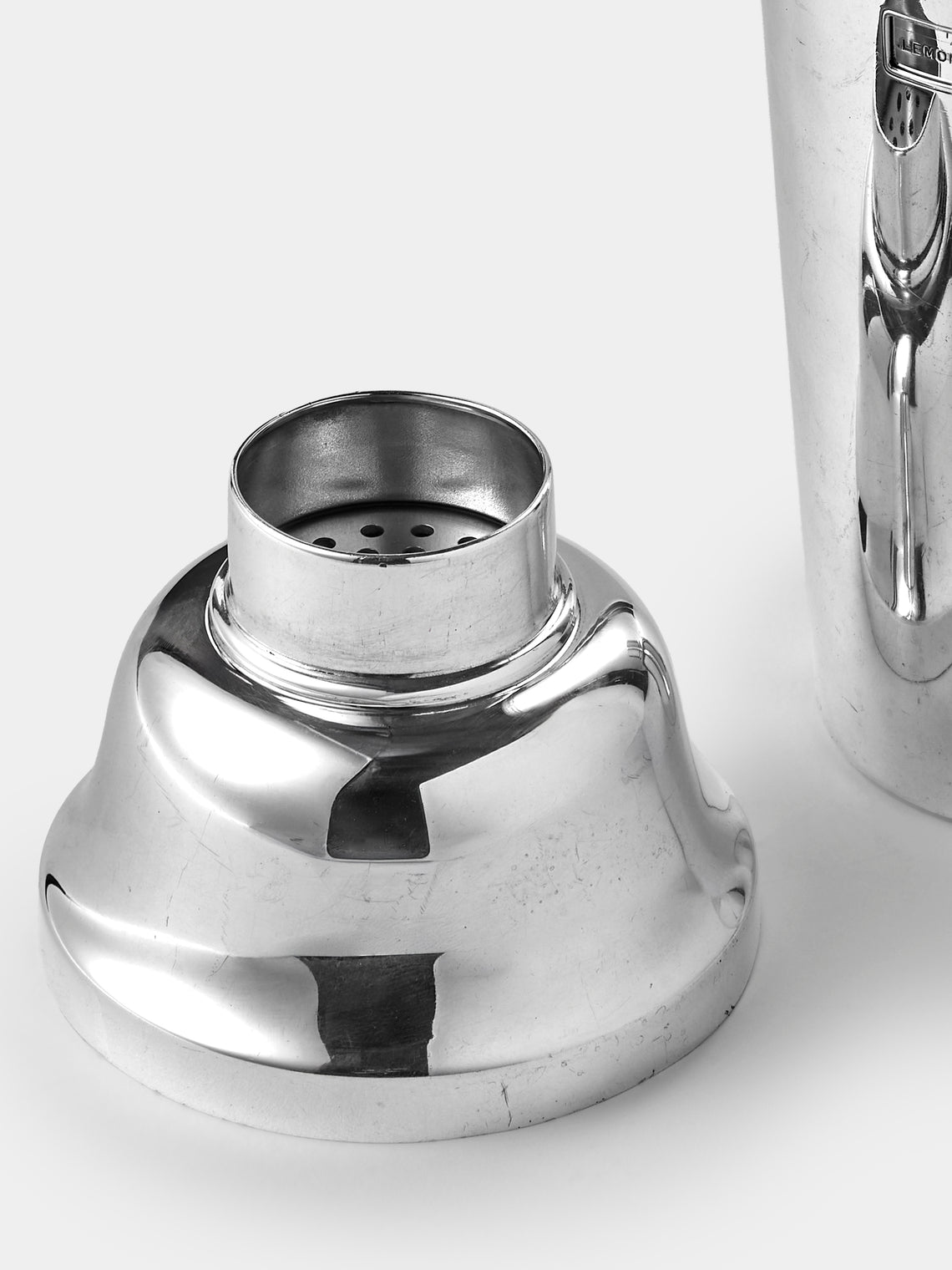 Antique and Vintage - Mid-Century Silver-Plated Recipe Cocktail Shaker - Silver - ABASK