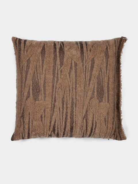 The House of Lyria - Abibo Mohair and Cotton Cushion (21.5in/55cm) - Beige - ABASK - 