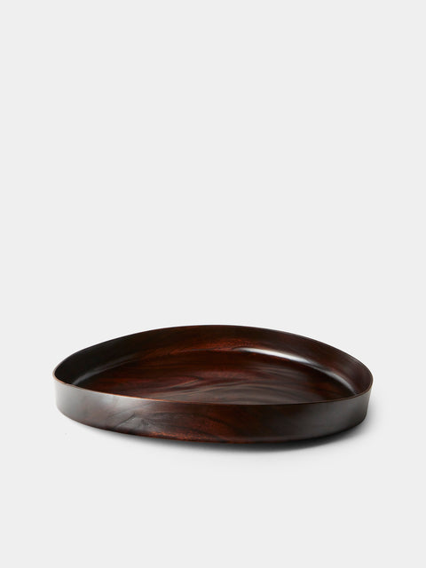 Suk Keun Kang - Hamji Ottchil Wood Low Bowl - Brown - ABASK - 