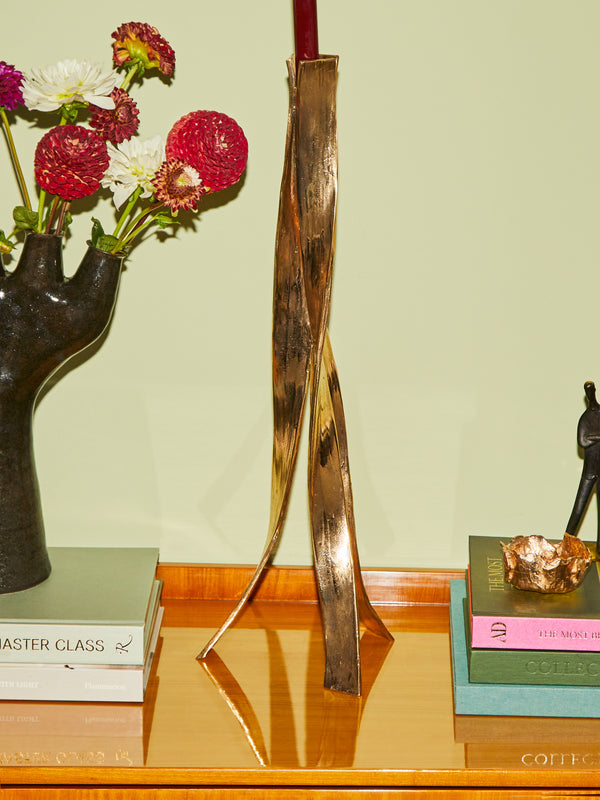 Osanna Visconti - Nastro Hand-Cast Bronze Large Candle Holder -  - ABASK