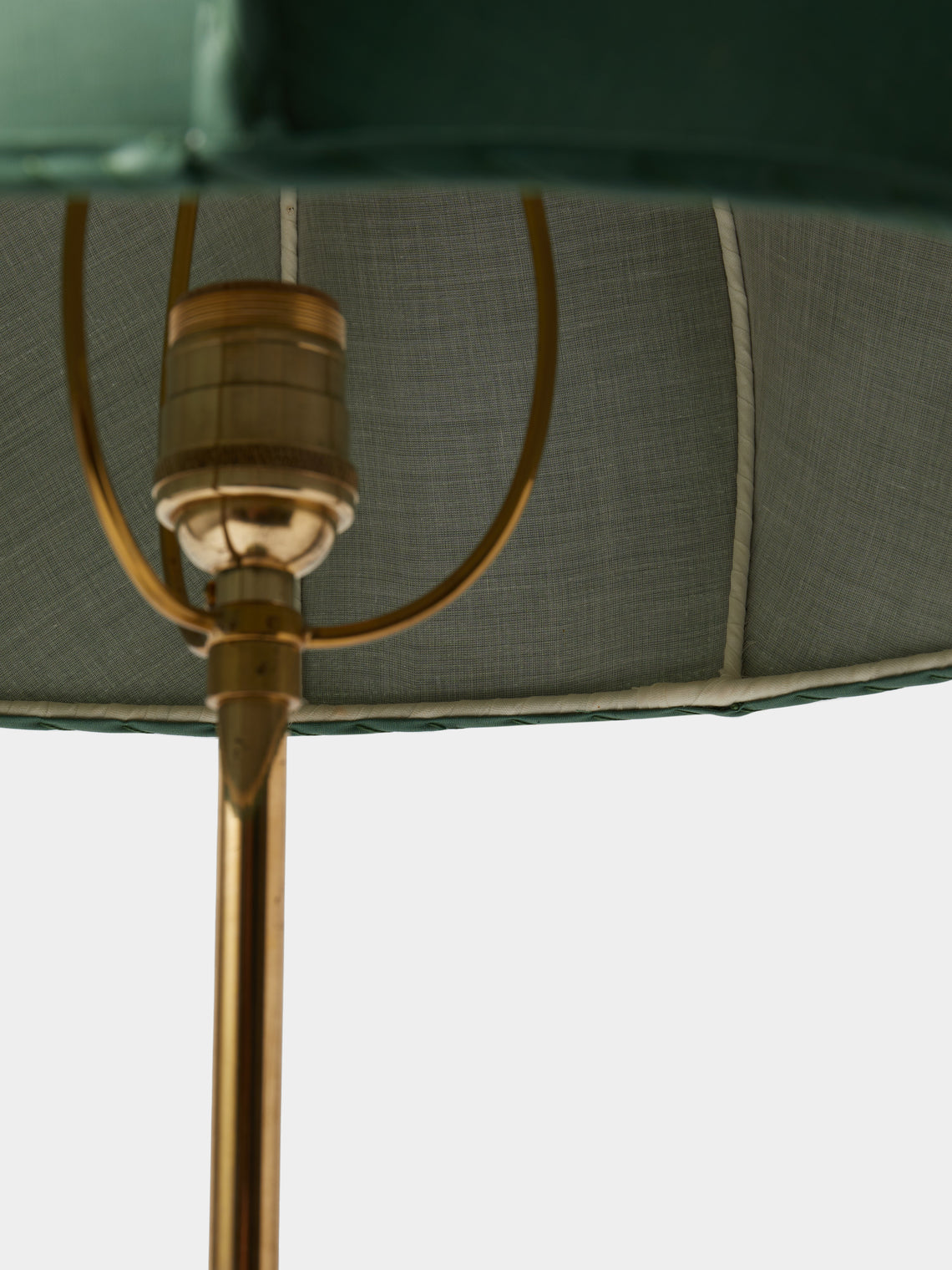 Antique and Vintage - 1940 Josef Frank Model 2466 Lacquer and Brass Table Lamp - Green - ABASK