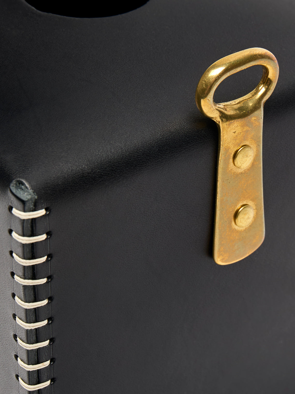 Eyelt Box Black Eyelet Leather Tissue Box by Otzi Studio | ABASK
