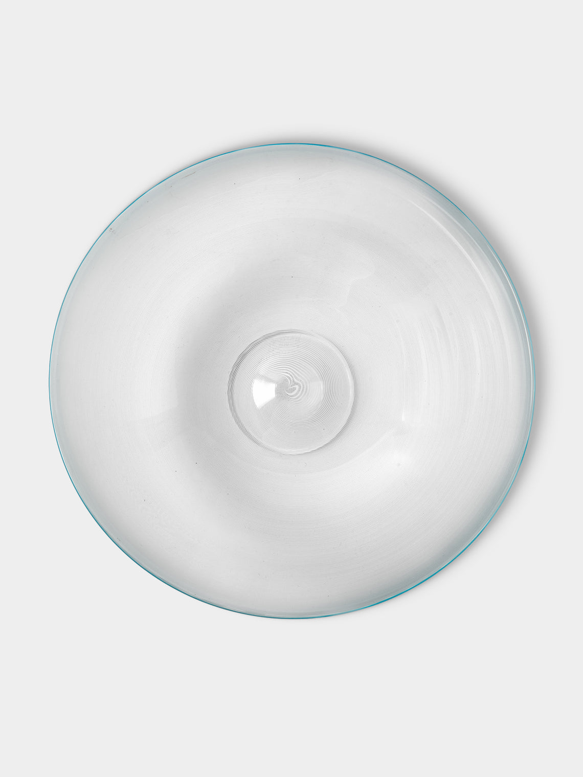 Antique and Vintage - 1970s Half-Filigree Murano Glass Bowl - Clear - ABASK