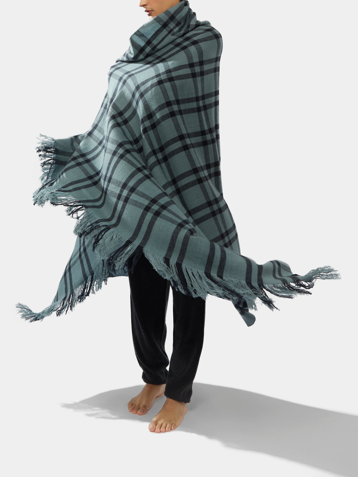 Grey Nara Cashmere Blanket (79in/2m) by Denis Colomb | ABASK US