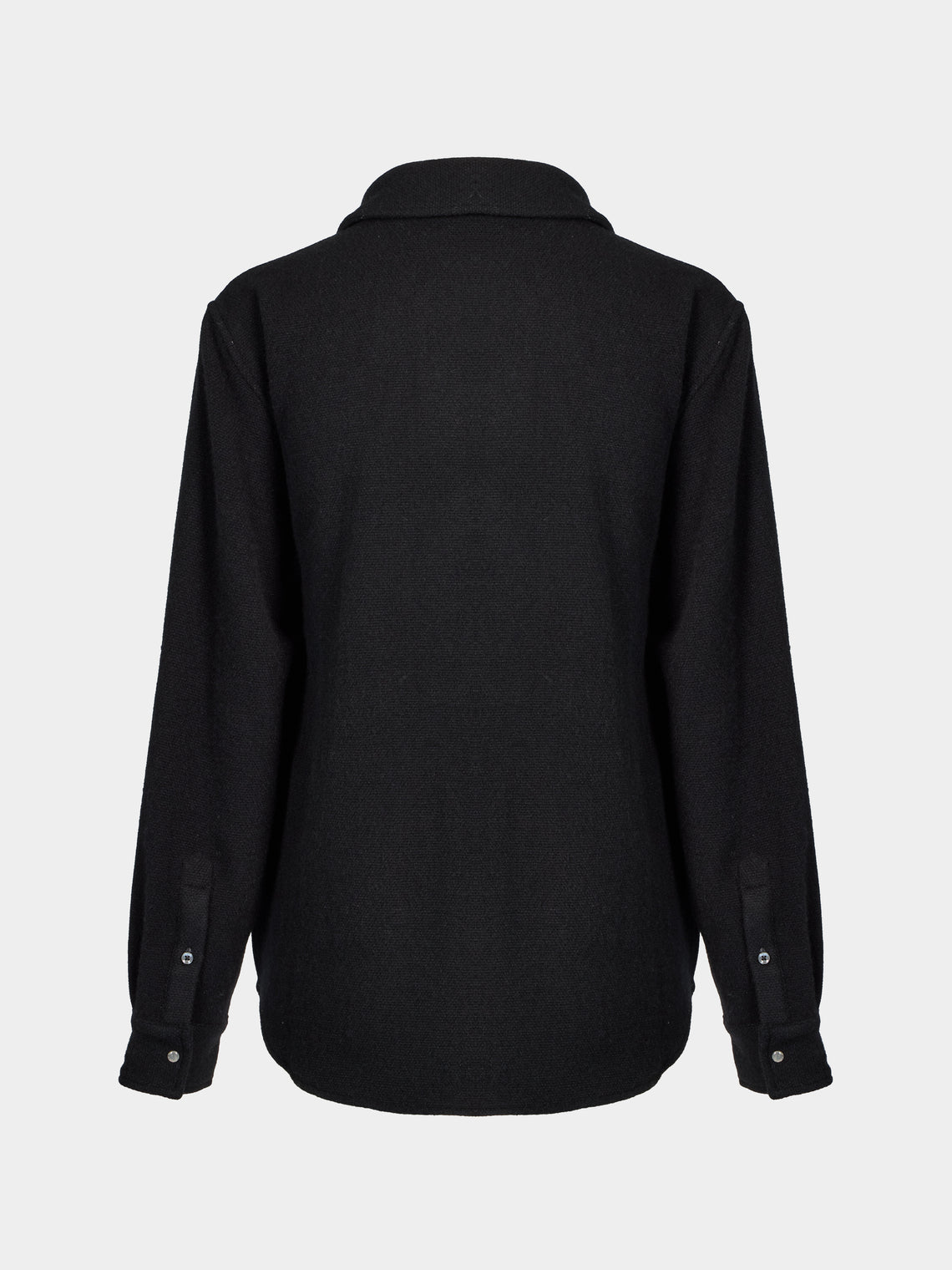 God's True Cashmere - Cashmere Shirt | Size: M - Black - ABASK