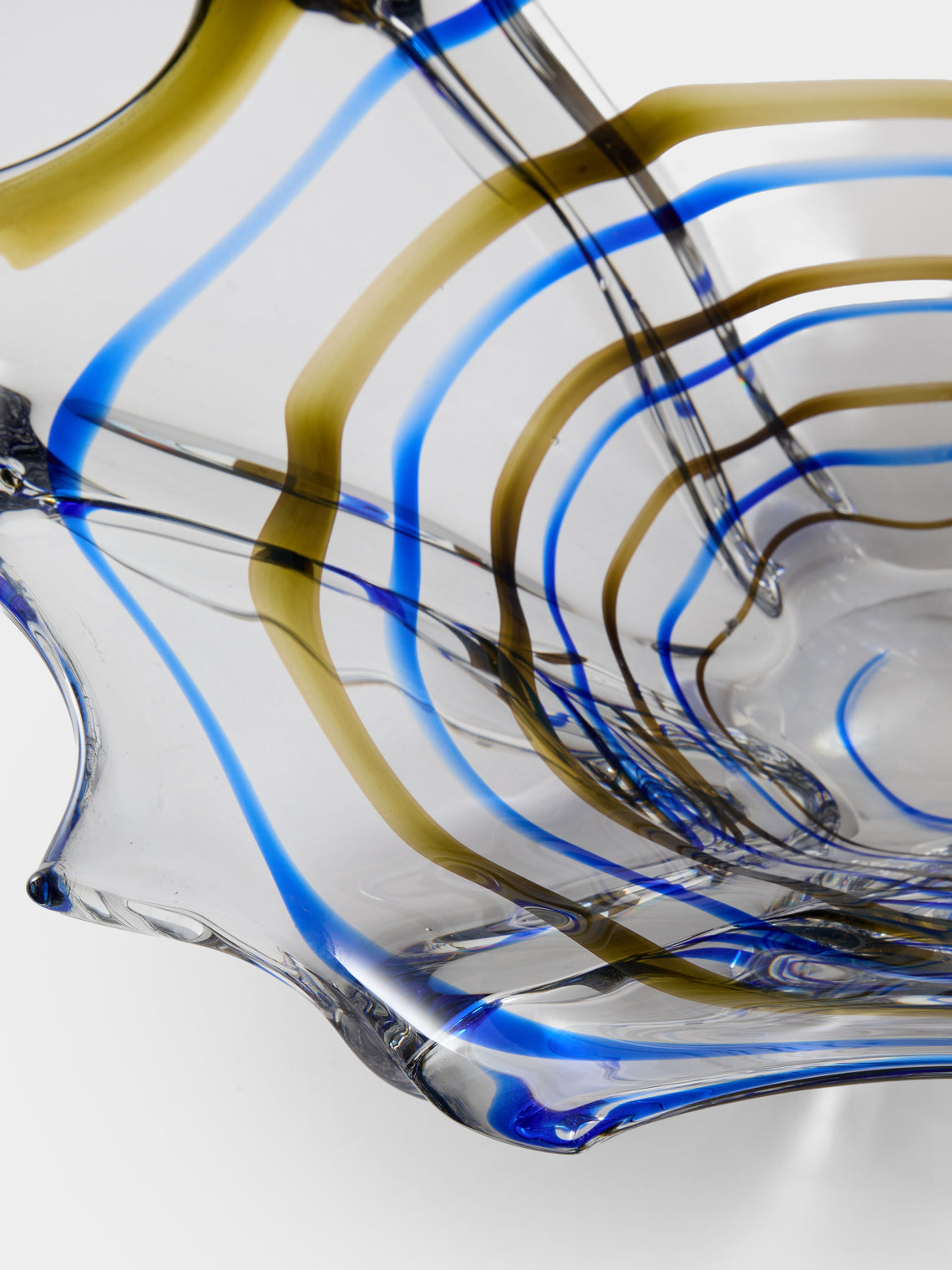 Antique and Vintage - 1980s Fornasetti Murano Glass Bowl - Blue - ABASK